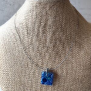 3/$25💙Sadie Handmade Blue Pendant Necklace